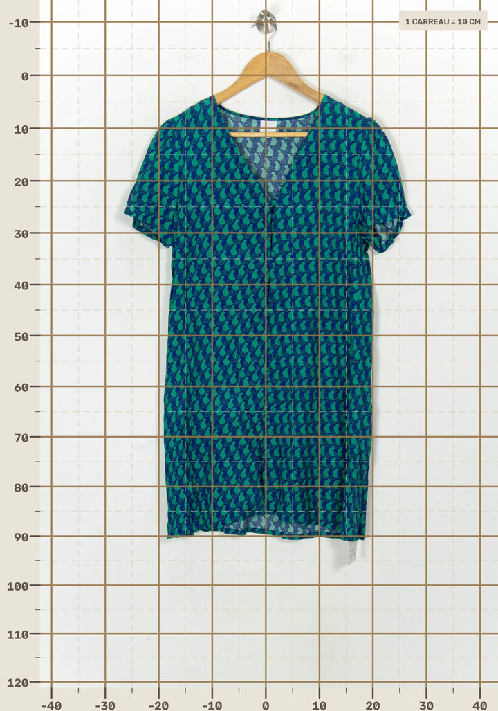 Robe Courte Bleue et Verte - Taille S/36 de la marque Karl Marc John | PARAD122815 - Vendu par Paradigme - Image 4