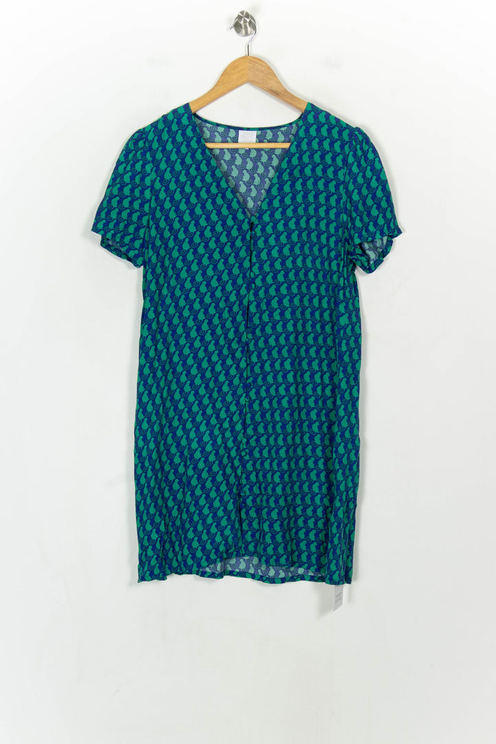 Robe Courte Bleue et Verte - Taille S/36 de la marque Karl Marc John | PARAD122815 - Vendu par Paradigme - Image 2