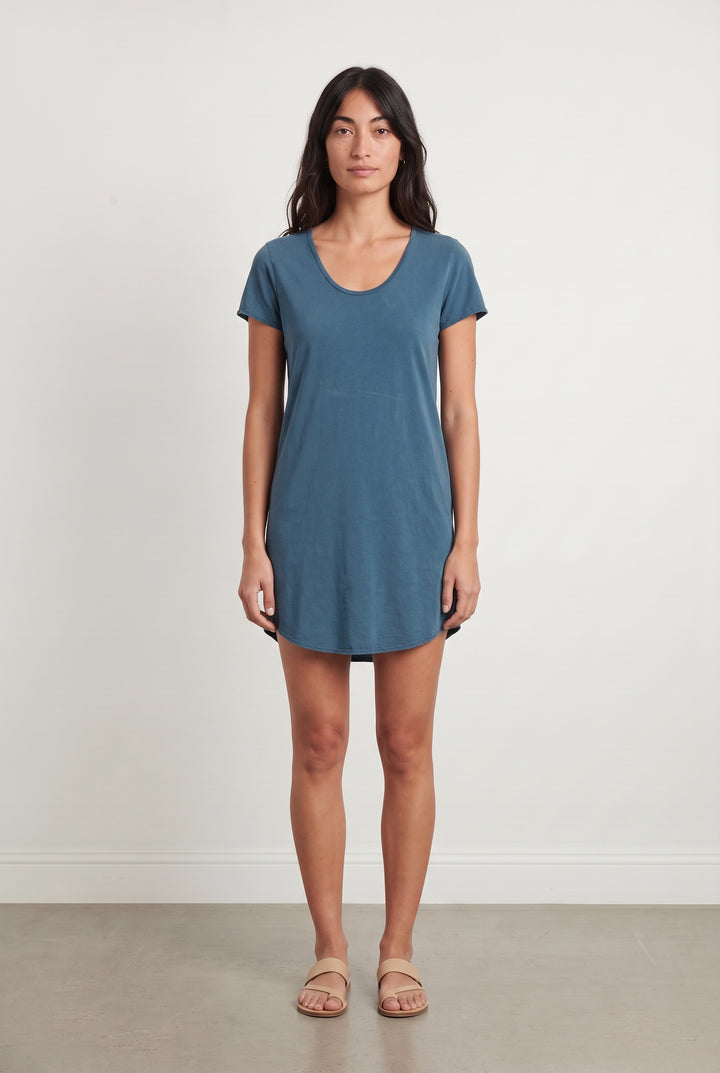 Robe T-shirt Bleue - Taille S/36 de la marque American Vintage | PARAD122816 - Vendu par Paradigme - Image 1
