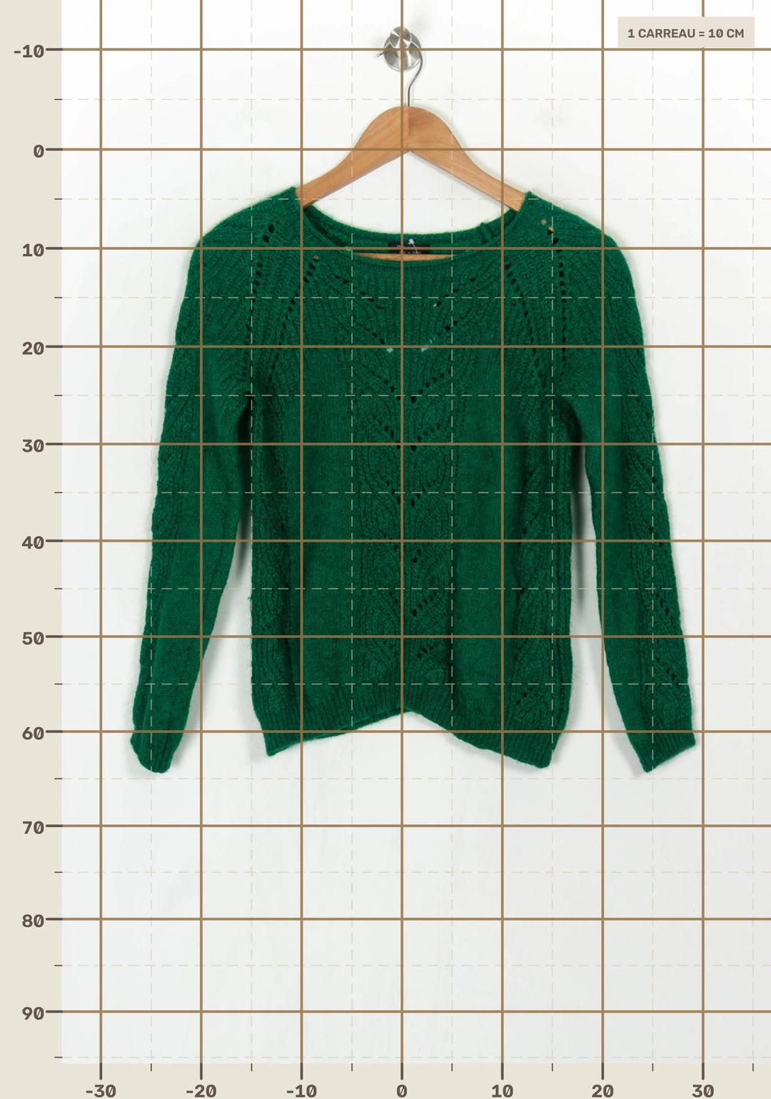 Pull Vert - Taille S/36 de la marque IKKS | PARAD122821 - Vendu par Paradigme - Image 4