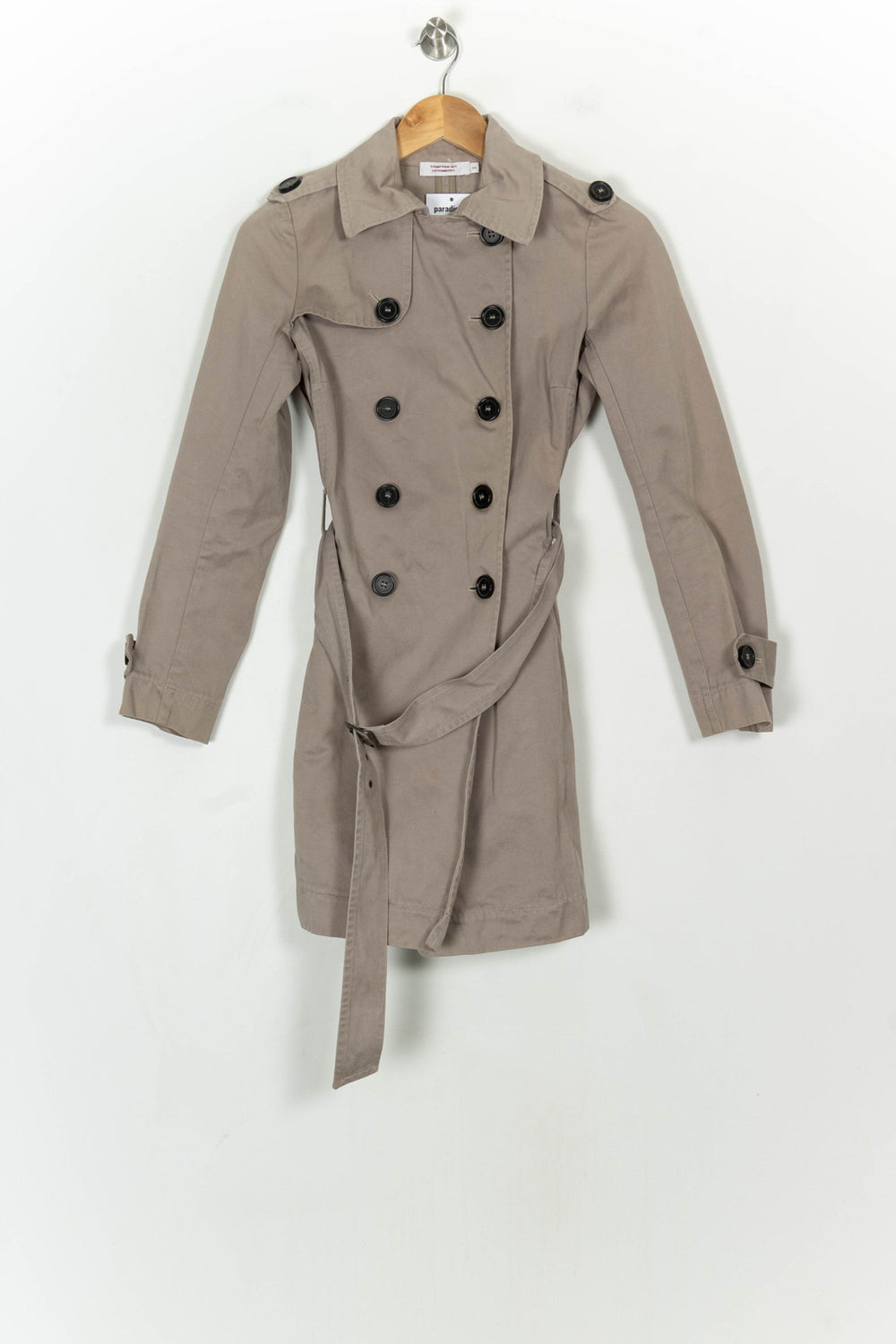 Trench Gris - Taille S/36 de la marque Comptoir des Cotonniers | PARAD122822 - Vendu par Paradigme - Image 2