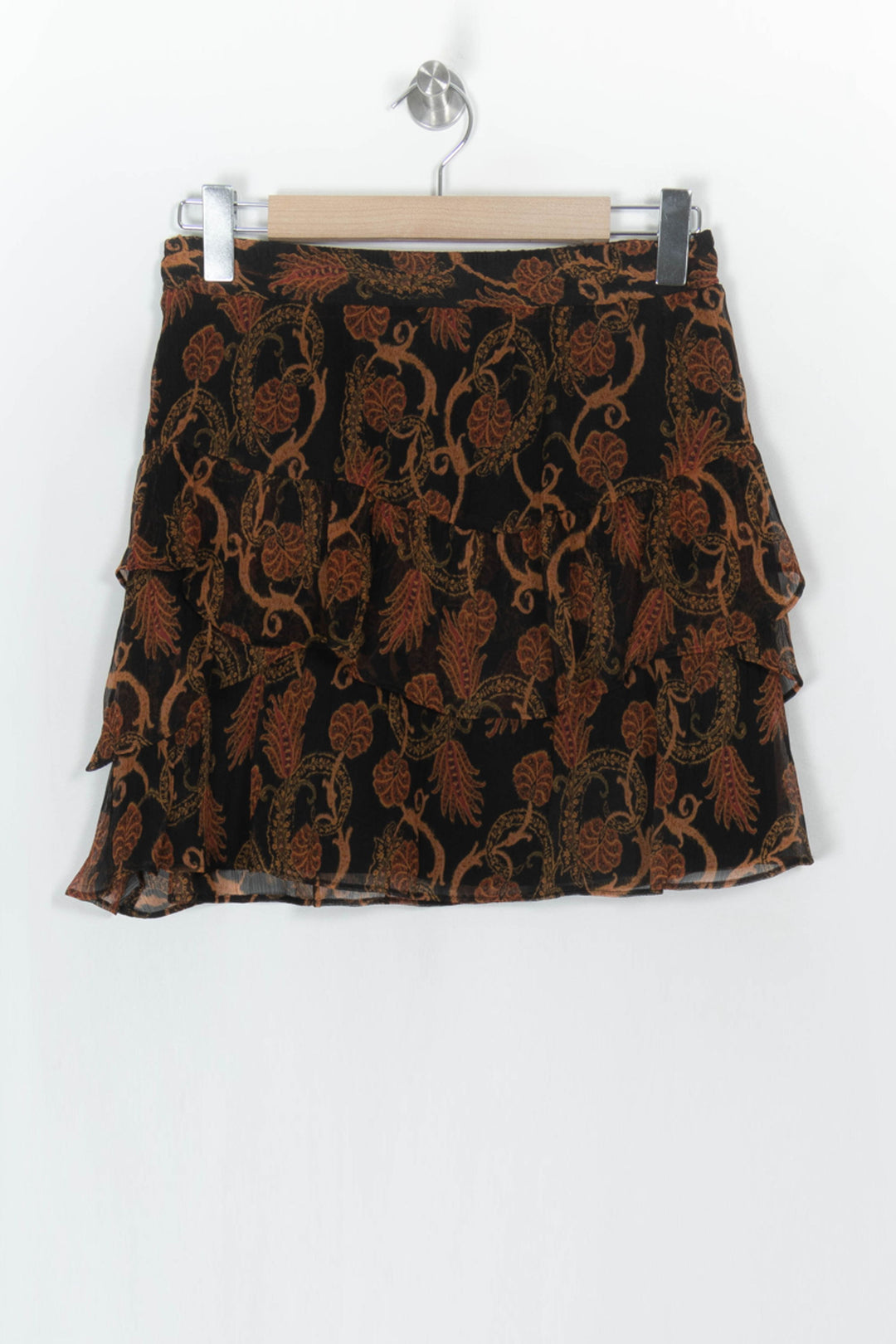 Jupe Volantée Noire et Marron - Taille S/36 de la marque IKKS | PARAD122826 - Vendu par Paradigme - Image 5