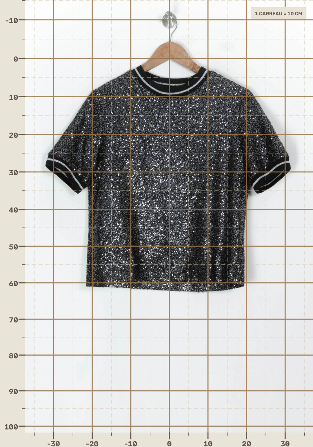 T-Shirt Noir et Argenté - Taille S/36 de la marque Imprevu | PARAD122856 - Vendu par Paradigme - Image 4