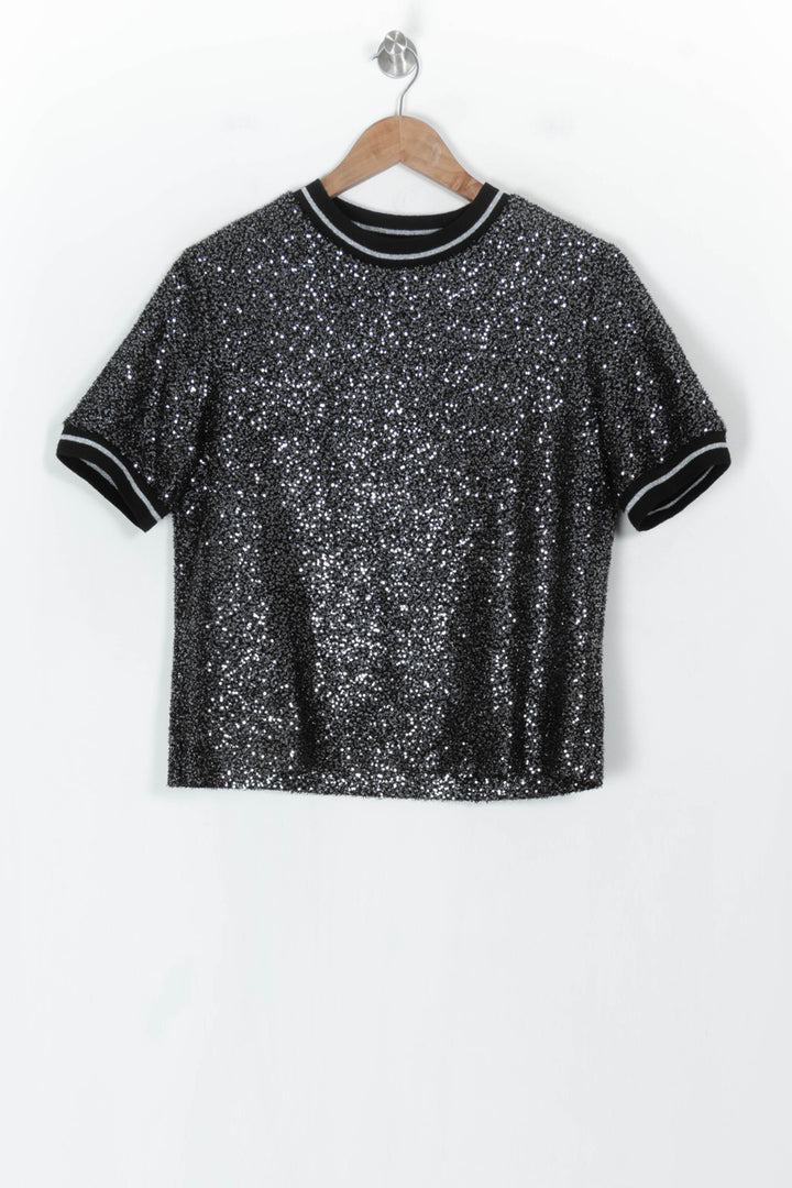 T-Shirt Noir et Argenté - Taille S/36 de la marque Imprevu | PARAD122856 - Vendu par Paradigme - Image 2