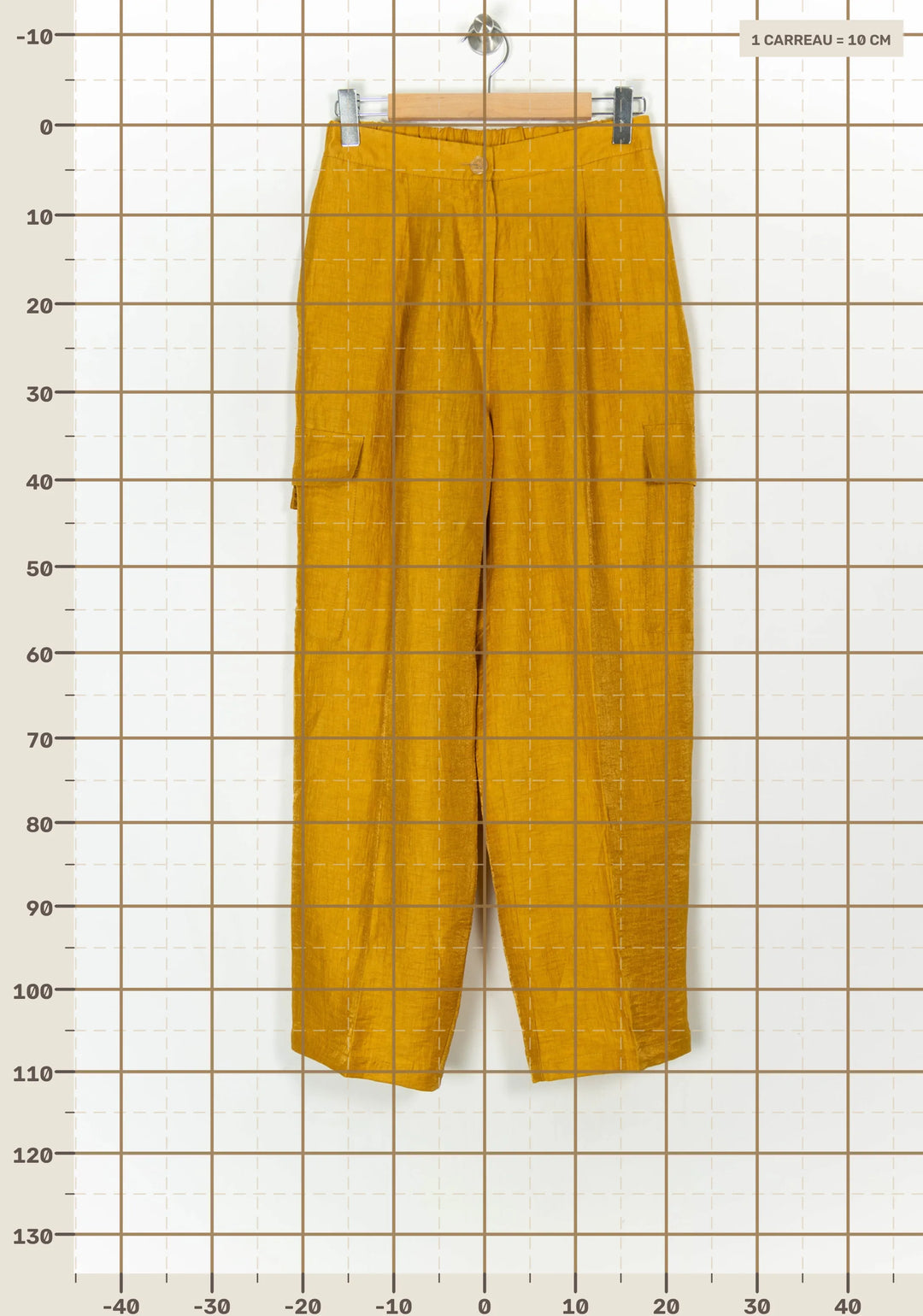 Pantalon Cargo Jaune - Taille M/38 de la marque Imprevu | PARAD122858 - Vendu par Paradigme - Image 4