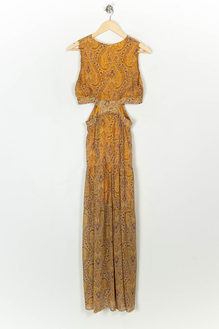 Robe Longue Jaune et Marron - Taille S/36 de la marque Opullence | PARAD122861 - Vendu par Paradigme - Image 5