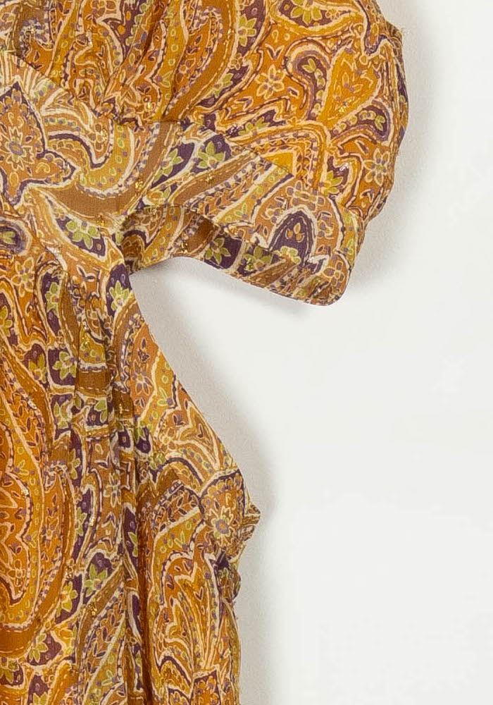 Robe Longue Jaune et Marron - Taille S/36 de la marque Opullence | PARAD122861 - Vendu par Paradigme - Image 3