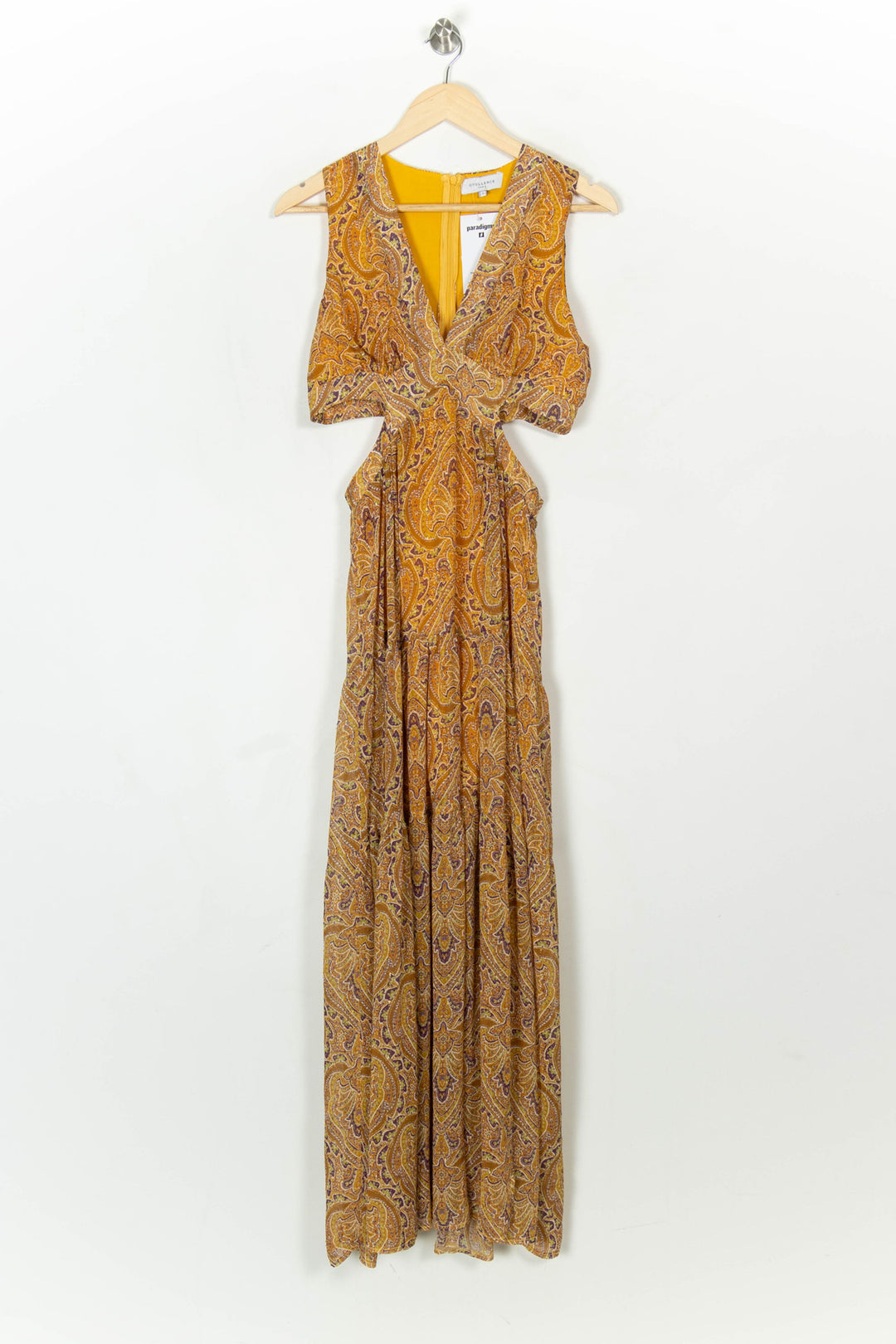 Robe Longue Jaune et Marron - Taille S/36 de la marque Opullence | PARAD122861 - Vendu par Paradigme - Image 2