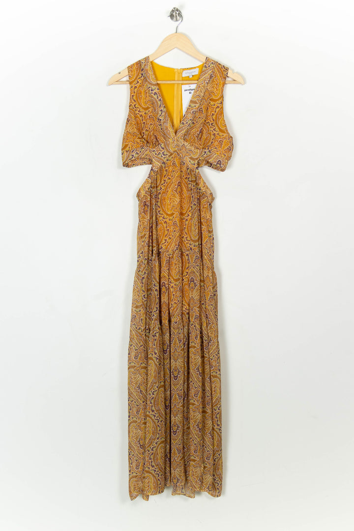 Robe Longue Jaune et Marron - Taille S/36 de la marque Opullence | PARAD122861 - Vendu par Paradigme - Image 2