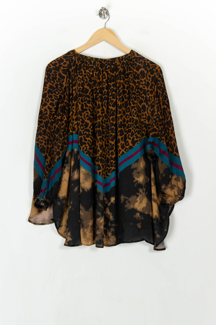 Blouse Léopard et Noire - Taille S/36 de la marque Mes Demoiselles Paris | PARAD122865 - Vendu par Paradigme - Image 5