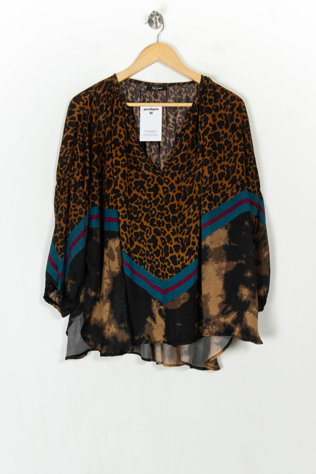 Blouse Léopard et Noire - Taille S/36 de la marque Mes Demoiselles Paris | PARAD122865 - Vendu par Paradigme - Image 2