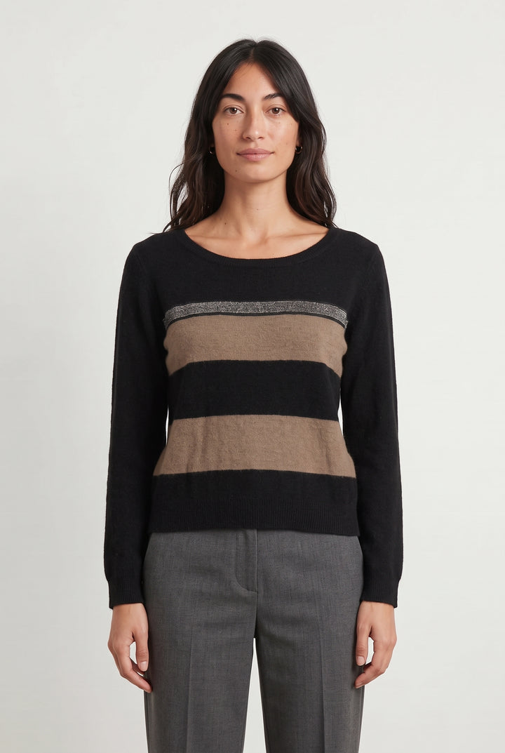Pull Noir et Marron - Taille XS/34 de la marque IKKS | PARAD122872 - Vendu par Paradigme - Image 1