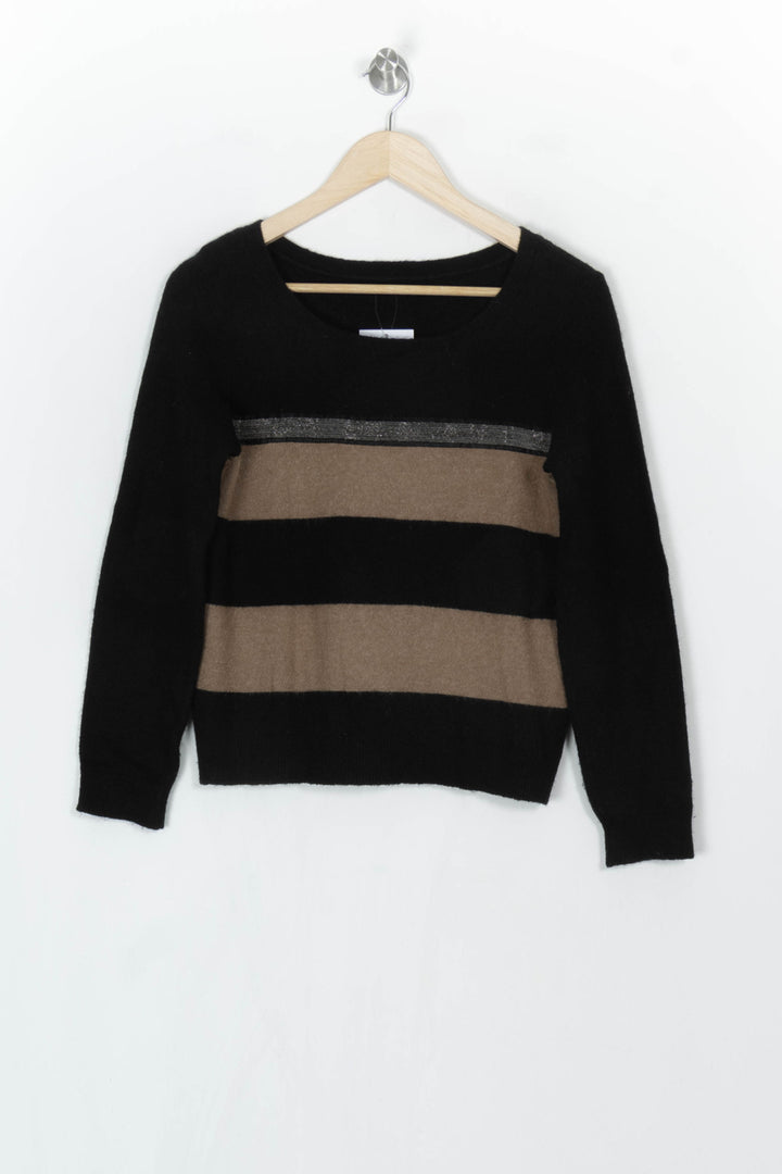 Pull Noir et Marron - Taille XS/34 de la marque IKKS | PARAD122872 - Vendu par Paradigme - Image 2