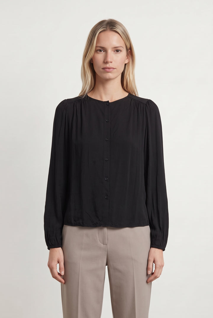 Blouse Noire - Taille XS/34 de la marque La Fée Maraboutée | PARAD122873 - Vendu par Paradigme - Image 1