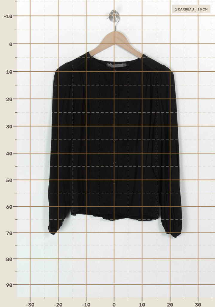 Blouse Noire - Taille XS/34 de la marque La Fée Maraboutée | PARAD122873 - Vendu par Paradigme - Image 4