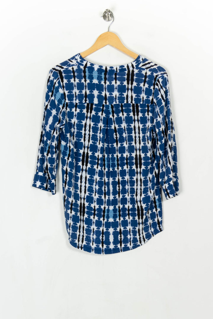 Blouse Bleue et Noire - Taille S/36 de la marque La Fée Maraboutée | PARAD122874 - Vendu par Paradigme - Image 5