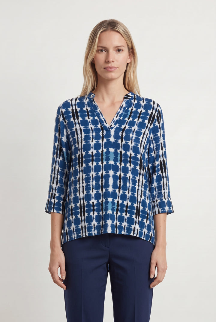 Blouse Bleue et Noire - Taille S/36 de la marque La Fée Maraboutée | PARAD122874 - Vendu par Paradigme - Image 1