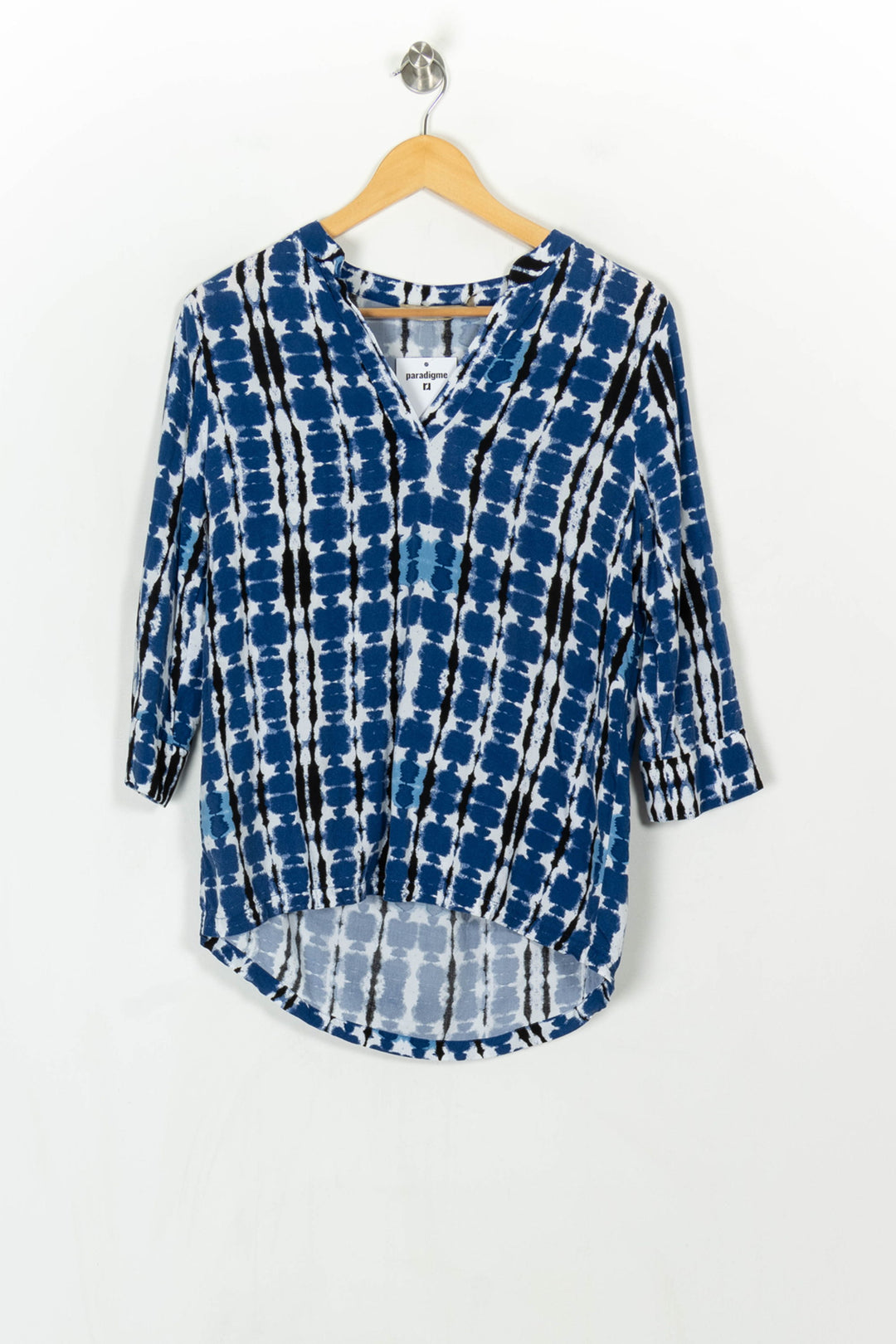 Blouse Bleue et Noire - Taille S/36 de la marque La Fée Maraboutée | PARAD122874 - Vendu par Paradigme - Image 2