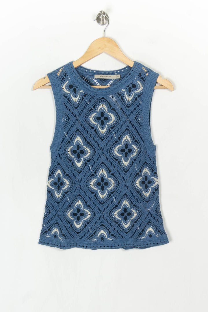 Débardeur Bleu et Blanc - Taille S/36 de la marque La Fée Maraboutée | PARAD122875 - Vendu par Paradigme - Image 2