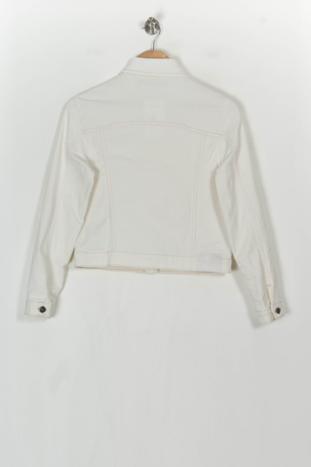 Veste en Jean Blanche - Taille S/36 de la marque La Fée Maraboutée | PARAD122878 - Vendu par Paradigme - Image 5