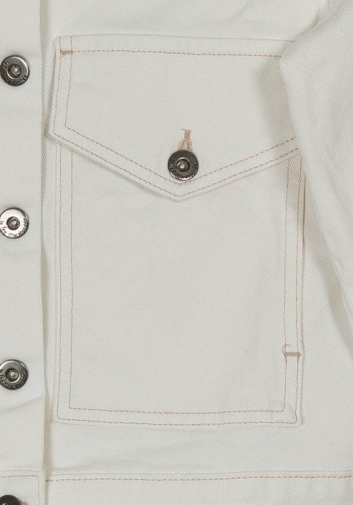 Veste en Jean Blanche - Taille S/36 de la marque La Fée Maraboutée | PARAD122878 - Vendu par Paradigme - Image 3