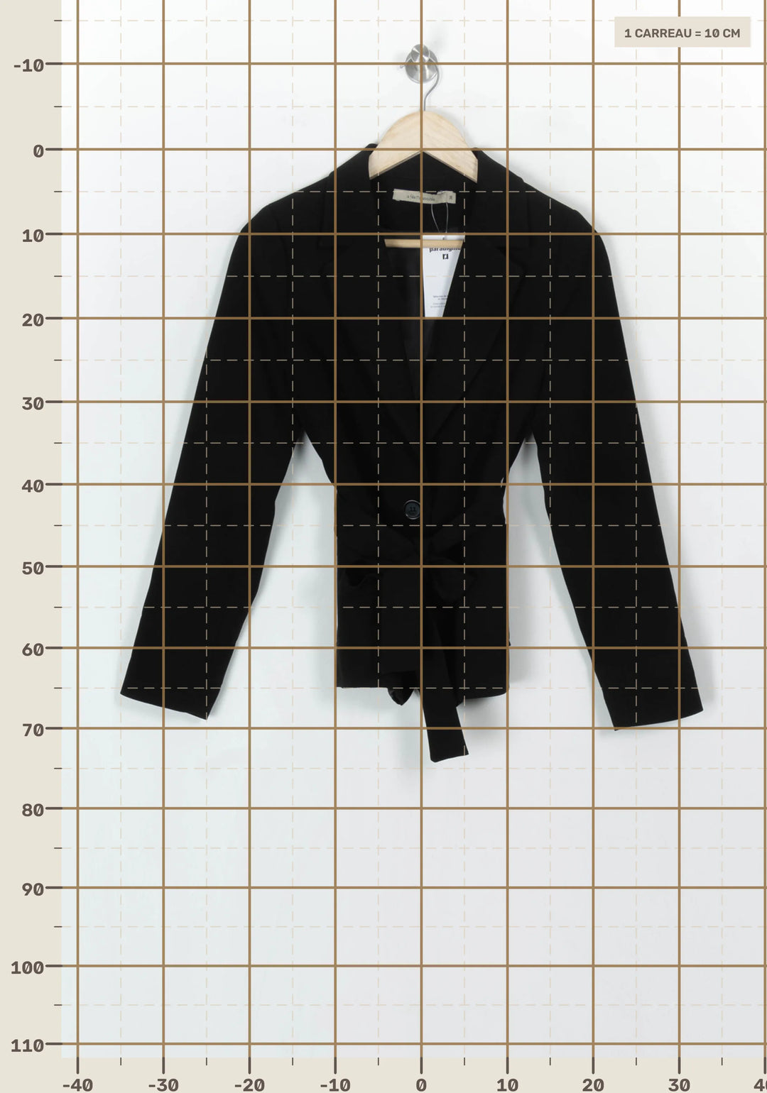 Blazer Noir - Taille S/36 de la marque La Fée Maraboutée | PARAD122879 - Vendu par Paradigme - Image 4