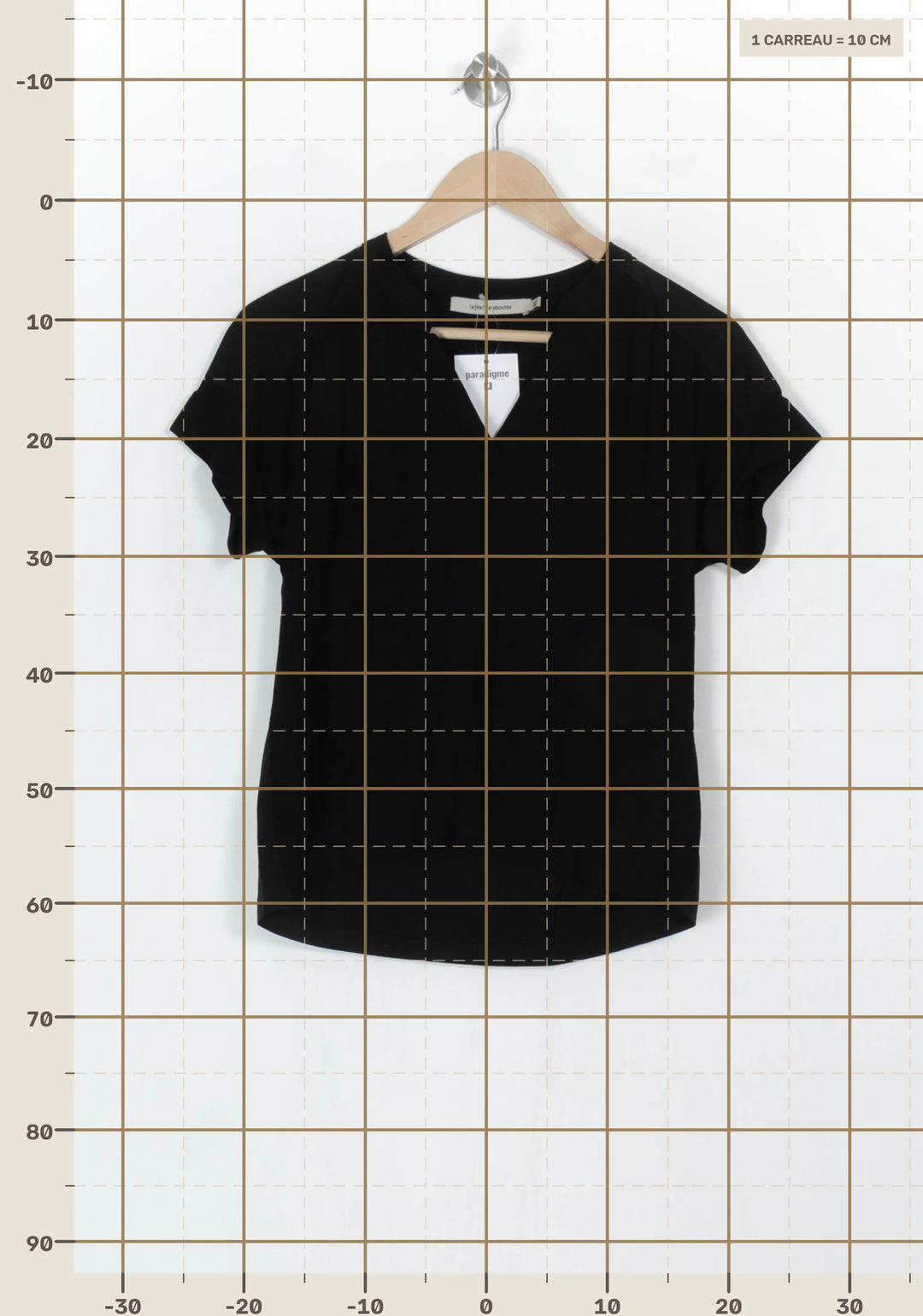 Blouse Noire - Taille XS/34 de la marque La Fée Maraboutée | PARAD122880 - Vendu par Paradigme - Image 4
