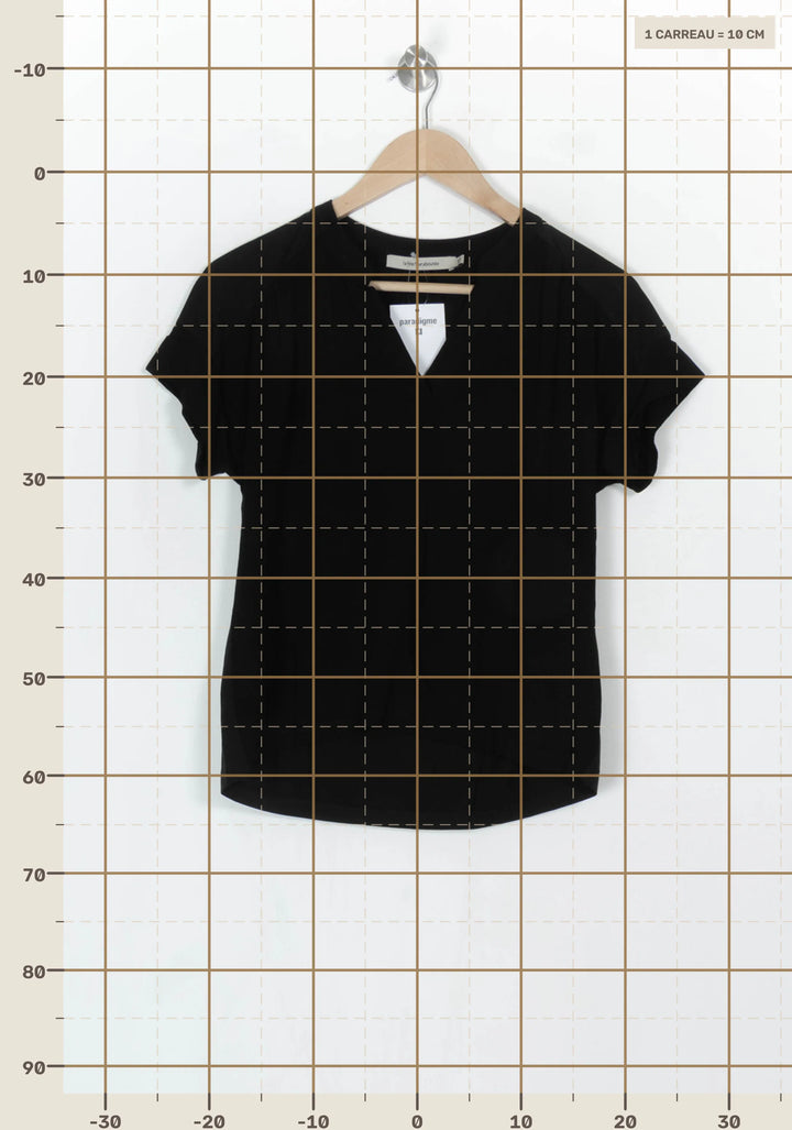 Blouse Noire - Taille XS/34 de la marque La Fée Maraboutée | PARAD122880 - Vendu par Paradigme - Image 4