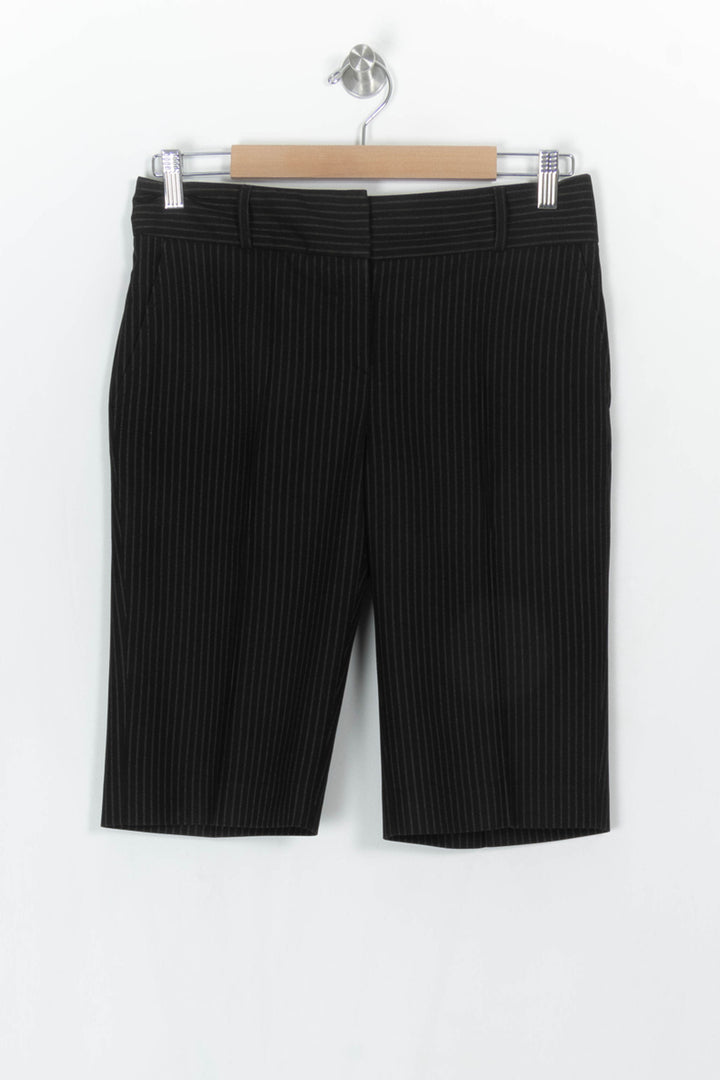Bermuda Noir à Rayures - Taille M/38 de la marque Caroll | PARAD122885 - Vendu par Paradigme - Image 2