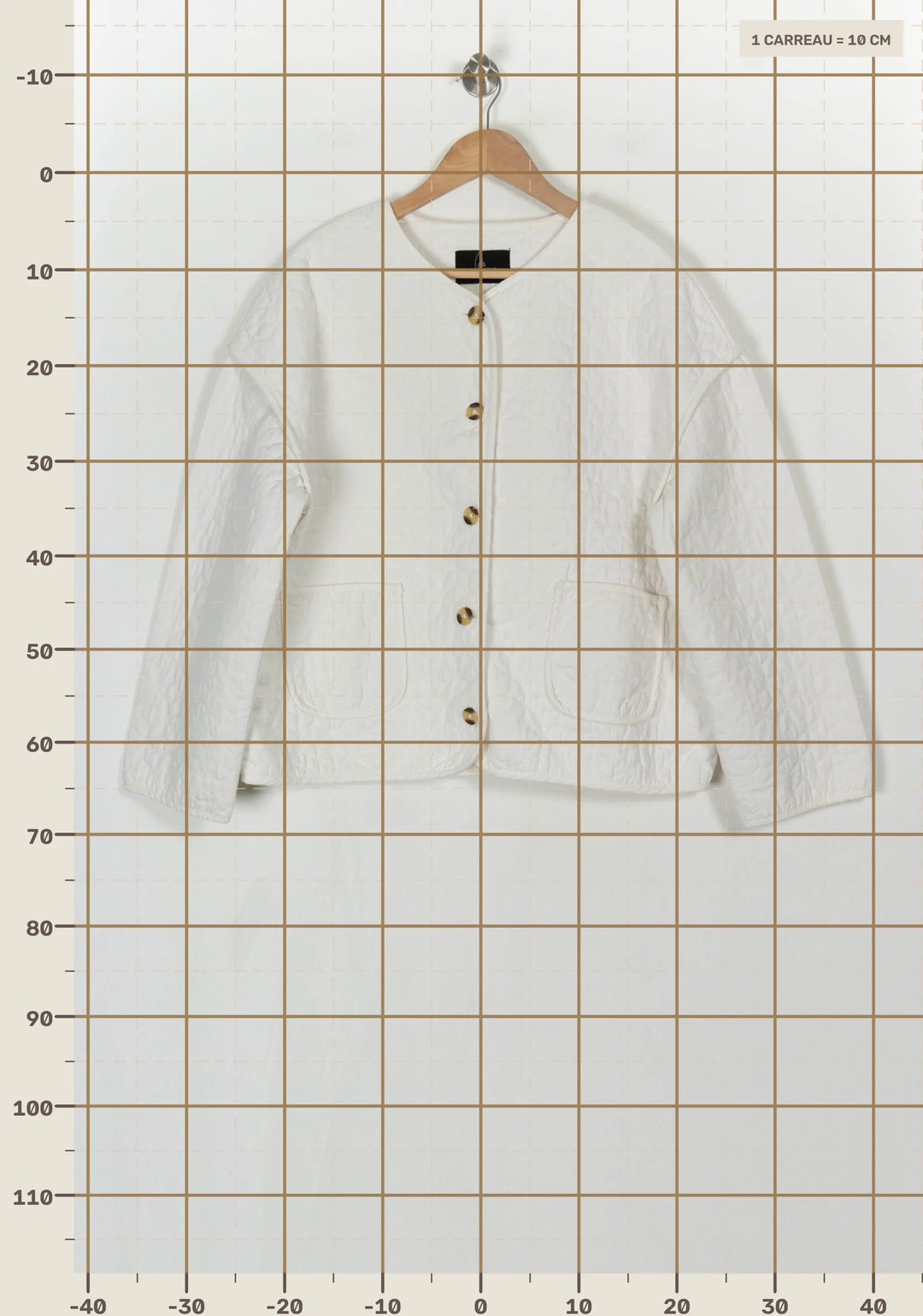 Veste Matelassée Blanche - Taille XL/42 de la marque One Step | PARAD122891 - Vendu par Paradigme - Image 4