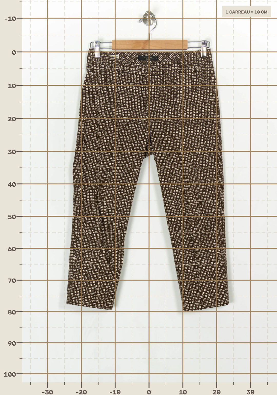 Pantalon Marron et Blanc - Taille S/36 de la marque Weekend Max Mara | PARAD122892 - Vendu par Paradigme - Image 4