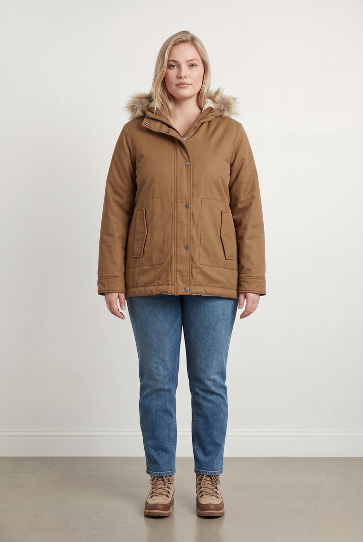 Parka Marron - Taille XL/42 de la marque Caroll | PARAD122894 - Vendu par Paradigme - Image 1