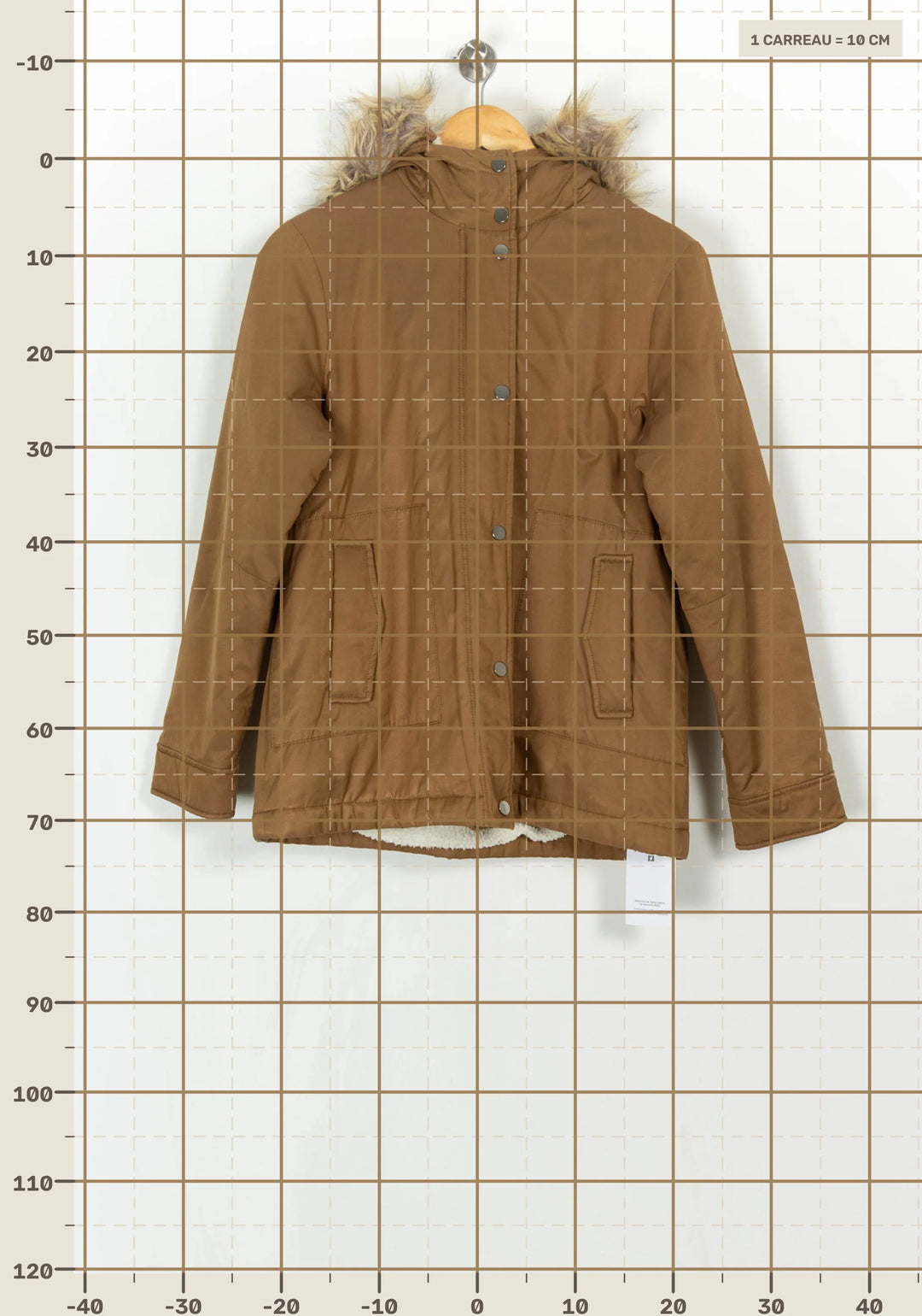 Parka Marron - Taille XL/42 de la marque Caroll | PARAD122894 - Vendu par Paradigme - Image 4
