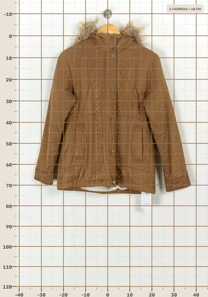 Parka Marron - Taille XL/42 de la marque Caroll | PARAD122894 - Vendu par Paradigme - Image 4
