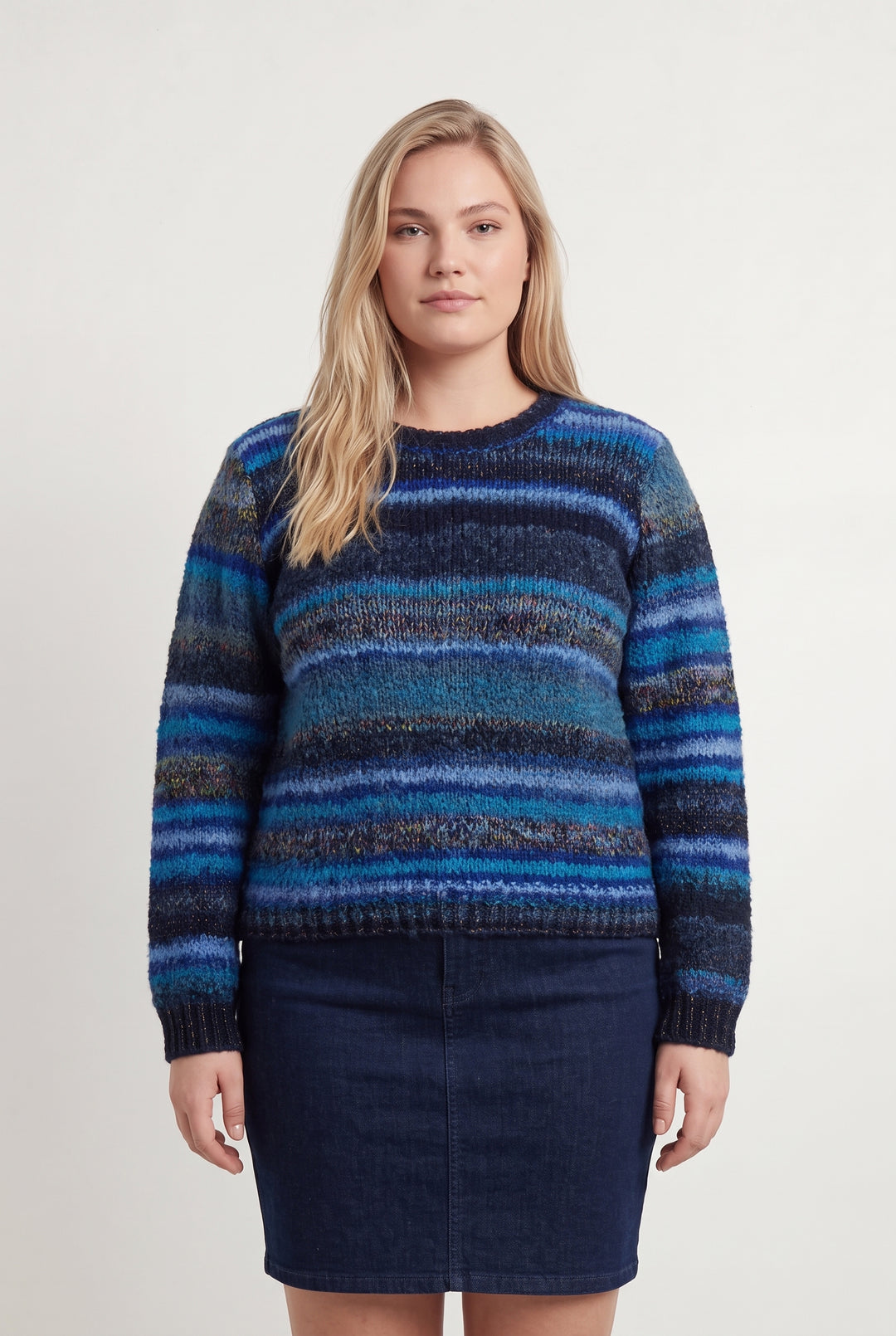 Pull Bleu et Noir - Taille XL/42 de la marque La Fée Maraboutée | PARAD122897 - Vendu par Paradigme - Image 1