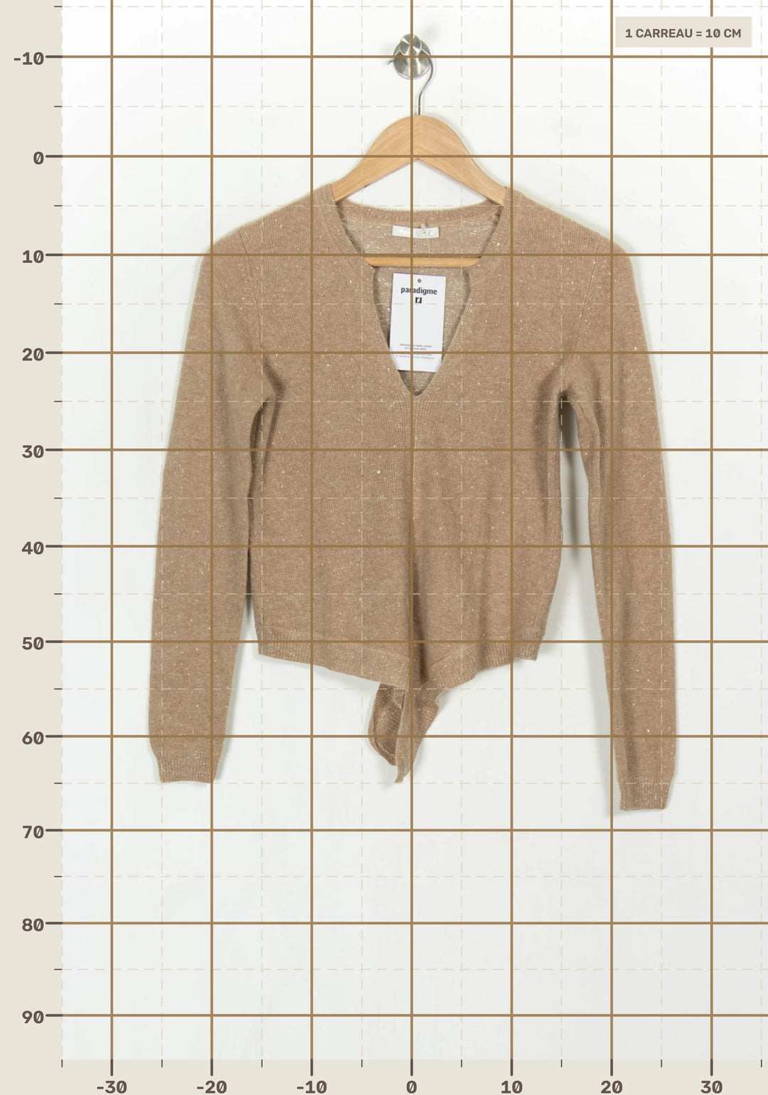 Pull Beige - Taille S/36 de la marque Paule Ka | PARAD122900 - Vendu par Paradigme - Image 4