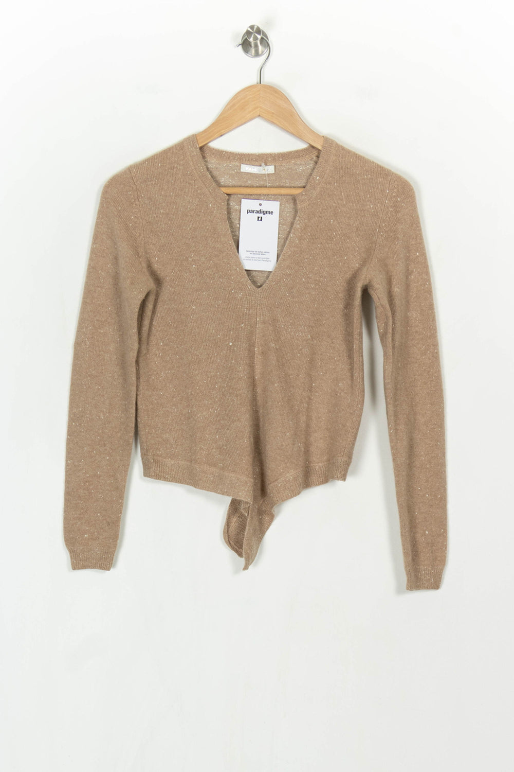 Pull Beige - Taille S/36 de la marque Paule Ka | PARAD122900 - Vendu par Paradigme - Image 2