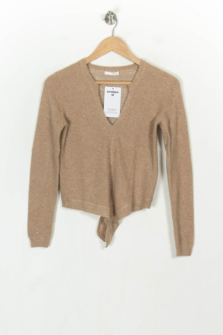 Pull Beige - Taille S/36 de la marque Paule Ka | PARAD122900 - Vendu par Paradigme - Image 2