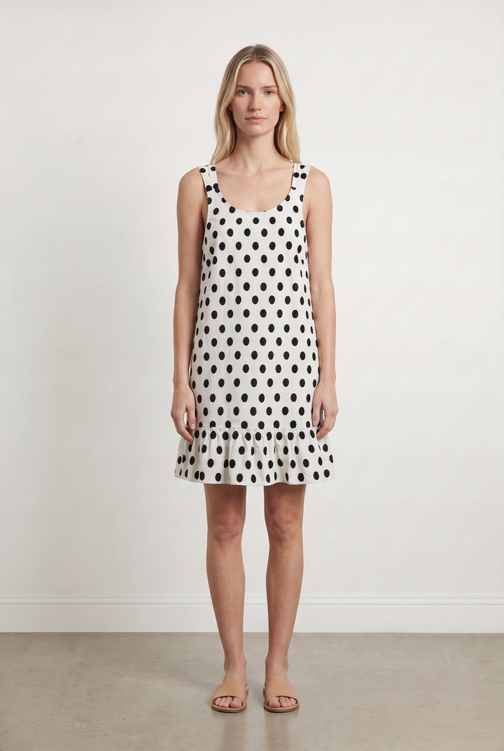 Robe Midi Blanche et Noire - Taille M/38 de la marque Sézane | PARAD123401 - Vendu par Paradigme - Image 1