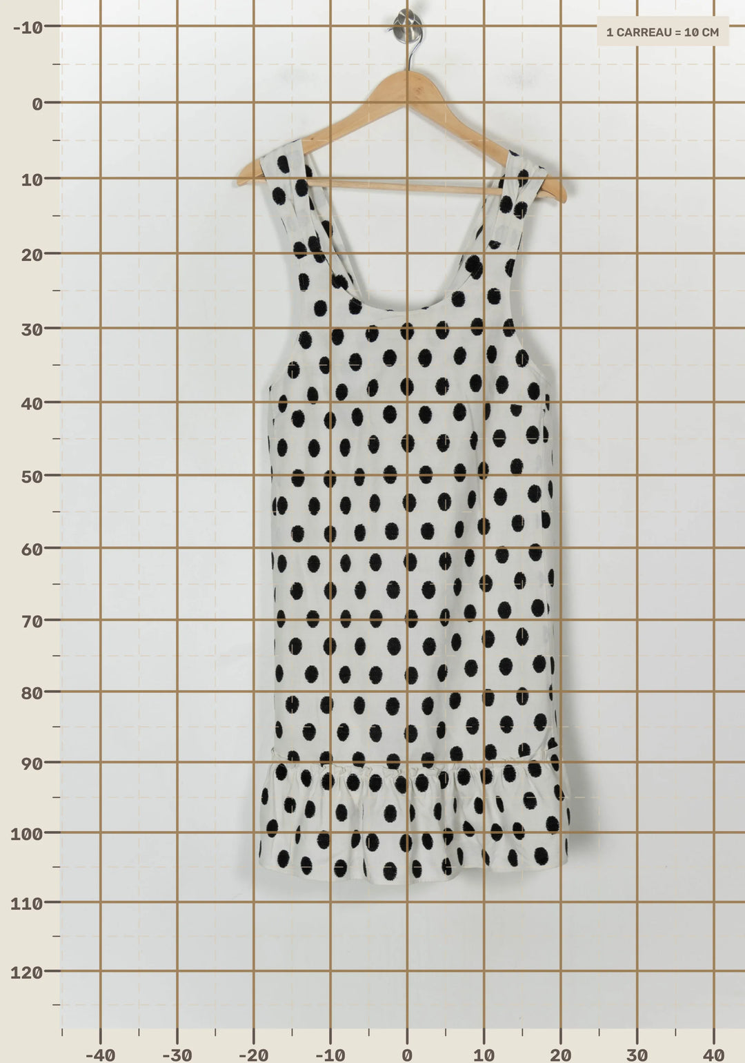 Robe Midi Blanche et Noire - Taille M/38 de la marque Sézane | PARAD123401 - Vendu par Paradigme - Image 4