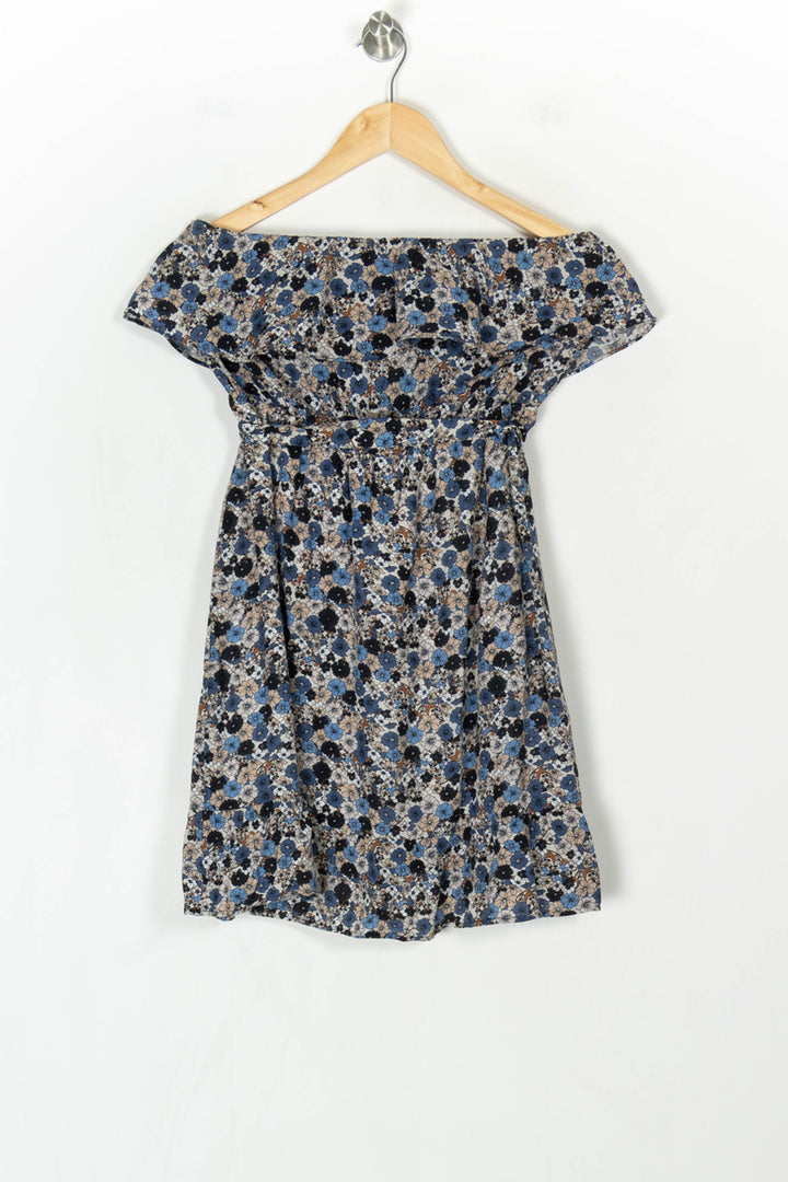 Robe Courte Bleue et Beige - Taille S/36 de la marque Sézane | PARAD123403 - Vendu par Paradigme - Image 5