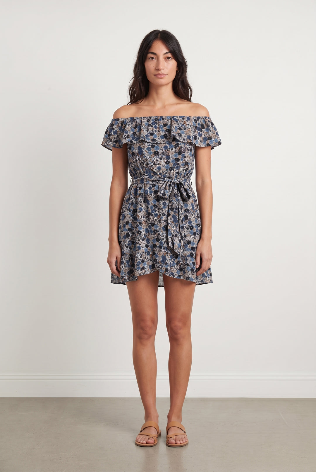 Robe Courte Bleue et Beige - Taille S/36 de la marque Sézane | PARAD123403 - Vendu par Paradigme - Image 1