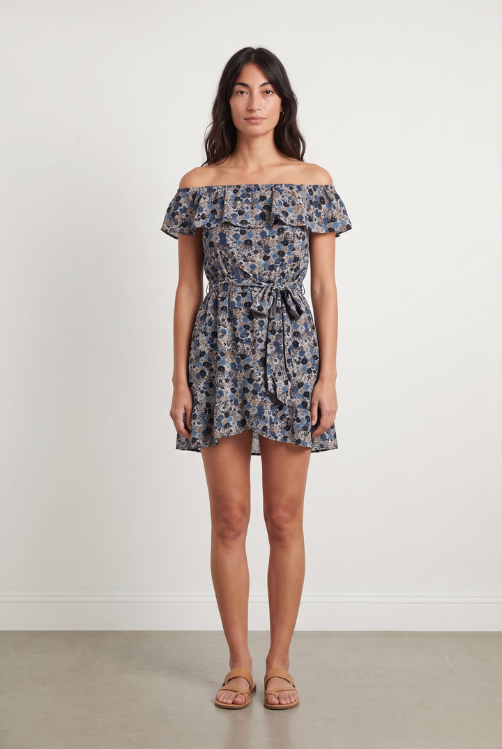 Robe Courte Bleue et Beige - Taille S/36 de la marque Sézane | PARAD123403 - Vendu par Paradigme - Image 1