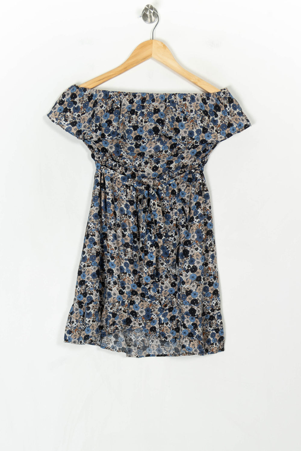Robe Courte Bleue et Beige - Taille S/36 de la marque Sézane | PARAD123403 - Vendu par Paradigme - Image 2