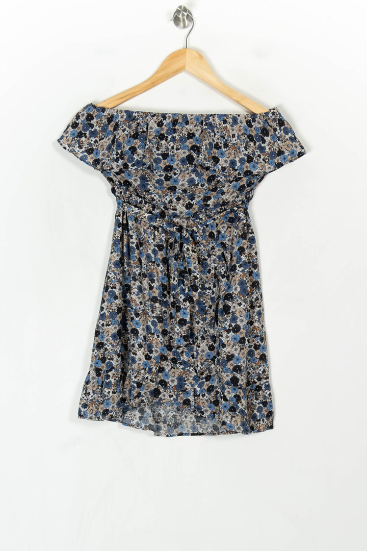 Robe Courte Bleue et Beige - Taille S/36 de la marque Sézane | PARAD123403 - Vendu par Paradigme - Image 2