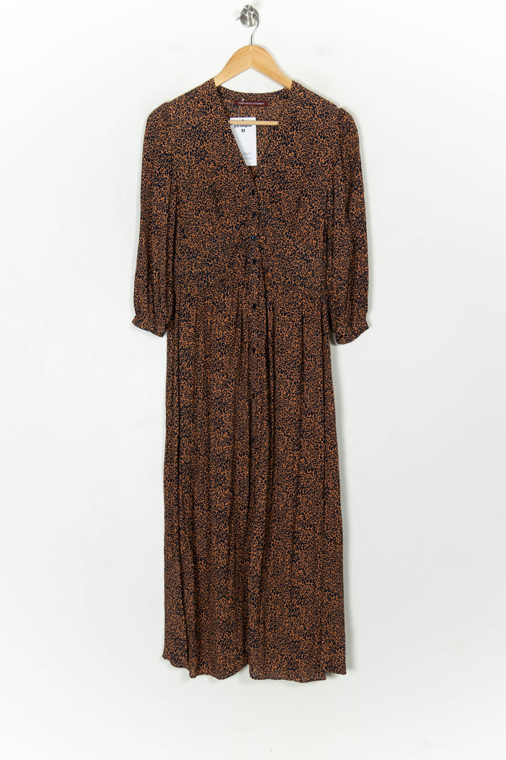 Robe Longue Marron et Noire - Taille S/36 de la marque Comptoir des Cotonniers | PARAD123408 - Vendu par Paradigme - Image 2
