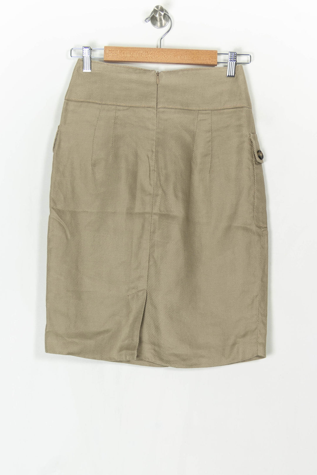 Jupe Courte Kaki - Taille S/36 de la marque Caroll | PARAD123418 - Vendu par Paradigme - Image 5