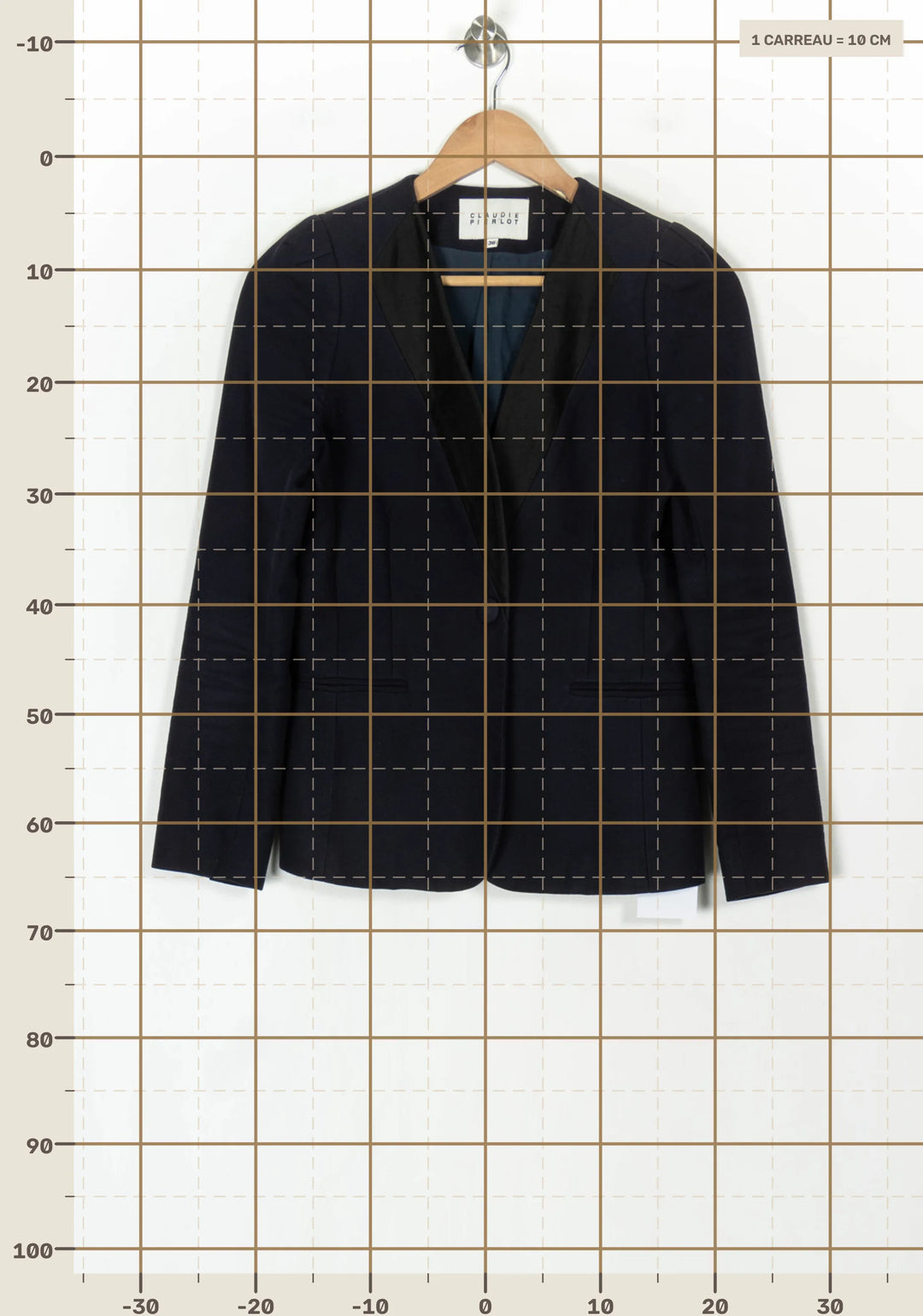 Veste De Tailleur Bleu Marine - Taille S/36 de la marque Claudie Pierlot | PARAD123424 - Vendu par Paradigme - Image 4