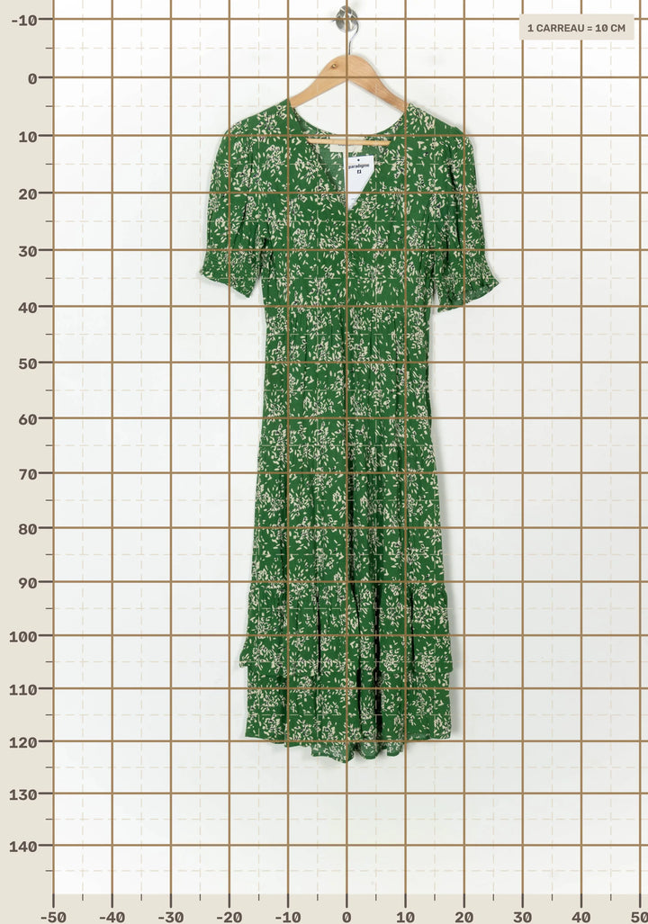 Robe Longue Verte - Taille XS/34 de la marque ba&amp;sh | PARAD123425 - Vendu par Paradigme - Image 4