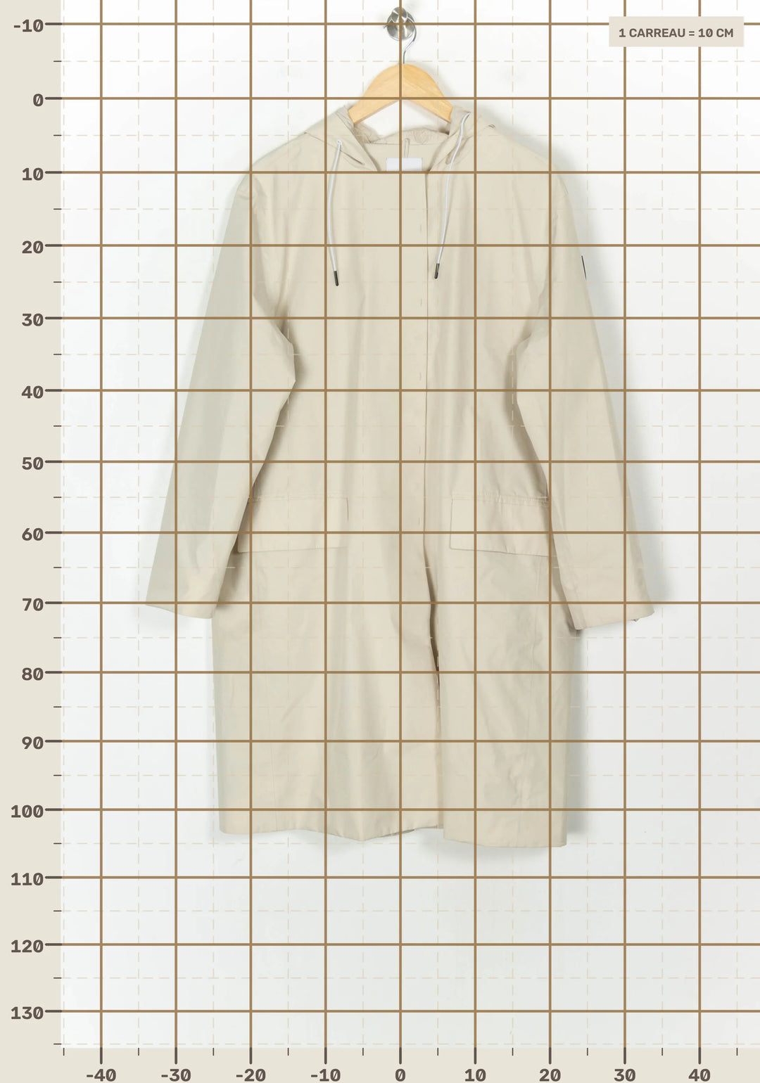 Imperméable À Capuche Beige - Taille M/38 de la marque Aigle | PARAD123429 - Vendu par Paradigme - Image 4